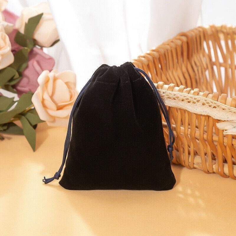 50X Small Velvet Cloth Drawstring Bags Gift Bag Jewelry Ring Pouch Earring Favor 9x12 - Blue โ image 6