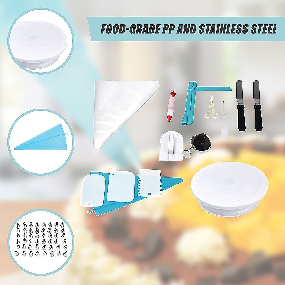164Pcs Cake Decorating Kit Turntable Rotating Baking Flower Icing Piping Nozzles — image 6