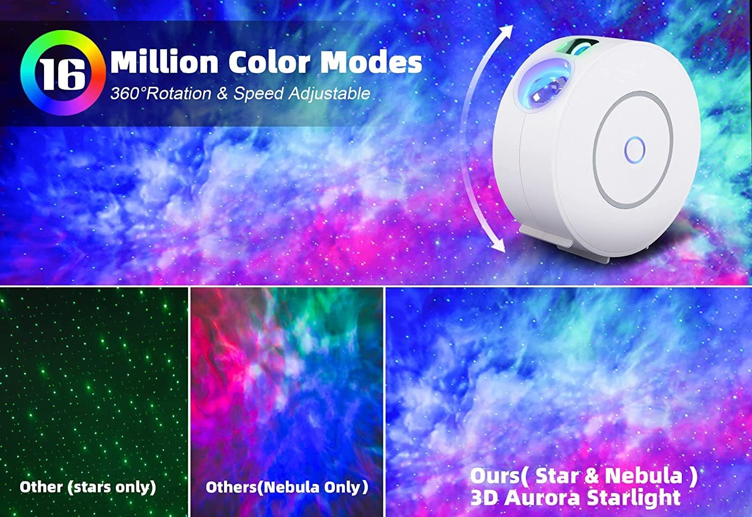 Star Projector Galaxy Light Bedroom connected with Alexa and Google Home โ image 2