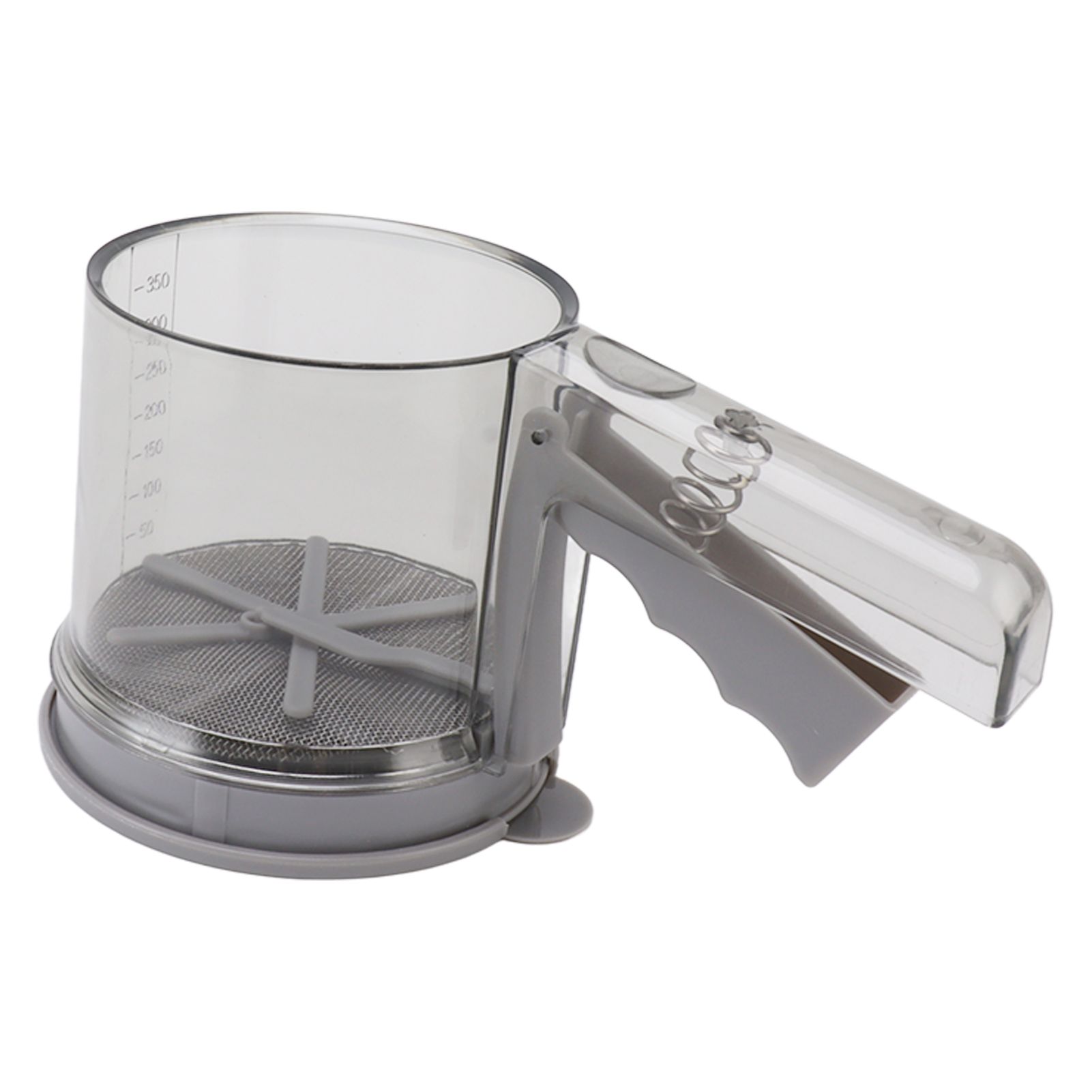 Flour Sifter Sieve PP Transparent Adjustable Fine Mesh One Hand Operation Powder Sifter Sieve for Kitchen Baking Double Layer — image 2