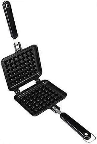 Manual Aluminum Waffle Maker - Handheld Waffle Cooker with Non-Stick Coating and Handle — image 2