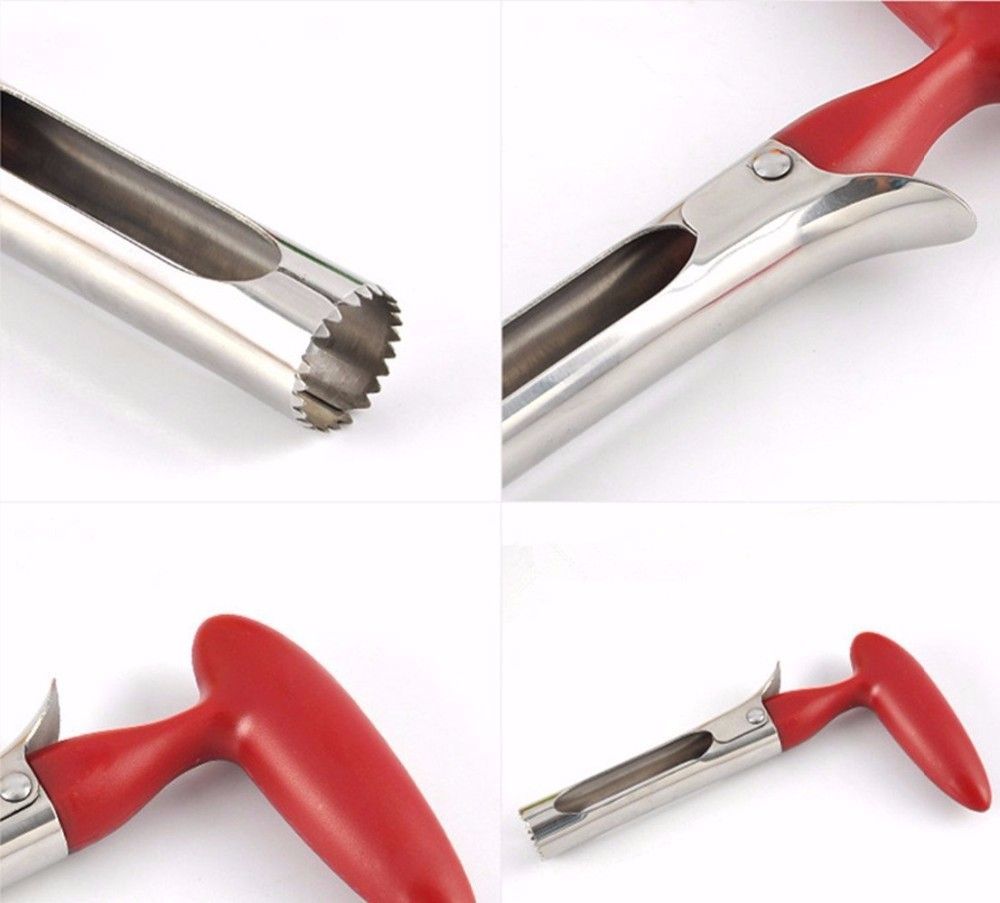 apple Corer, Stainless Steel Kitchen Gadget Tool Fruit Seeder Core Remover Fruit Vegetable Tools Apple Pear Corer Easy Twist โ image 5