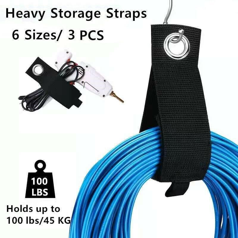 3X Organizer Cord Holder Heavy Duty Cable Storage Straps Extension 6 Sizes - 50*435mm — image 2