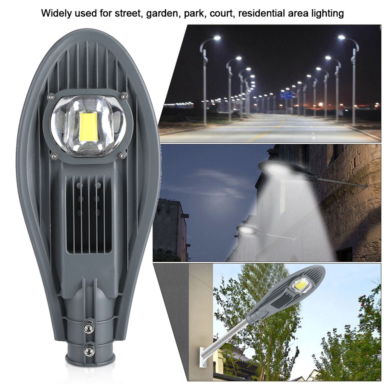 LED Road Street Flood Light Lamp for Outdoor Garden Yard Lamp Lighting 85-265V (30W Warm White) — image 6