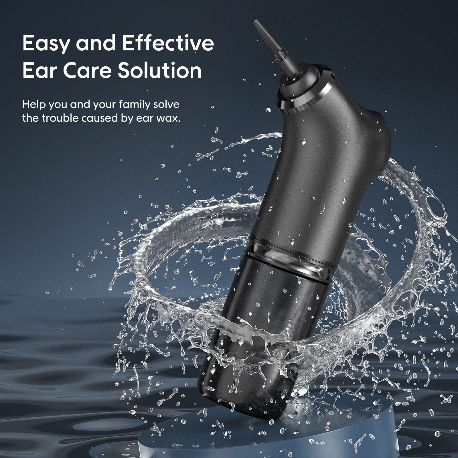 E30 Professional Electric Ear Irrigation and Ear Wax Removal Kit - Type-C Charging, 4 Pressure Levels, 200ML Tank & 10 Specialized Nozzles(9pcs 1-hole Nozzles — image 4