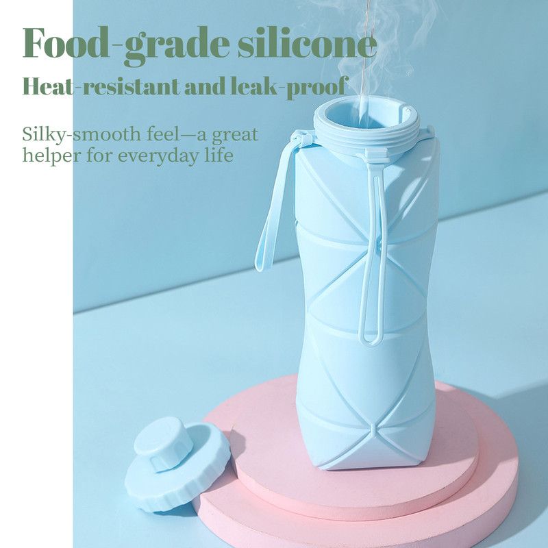 800ml Large-Capacity Food-Grade Silicone Folding Water Cup, Portable Outdoor High-Temperature Resistant Water Bottle, Travel and Camping Compressible Water — image 5