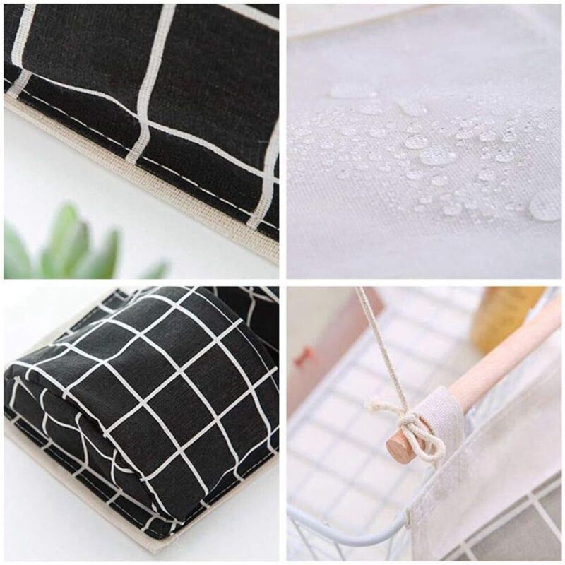3 Pcs Hanging Storage Bag with 3 Pockets, Fabric Wall Shelf Basket Storage Pouch Organizer for Bedroom Bathroom Kitchen, Waterproof and Stylish — image 2