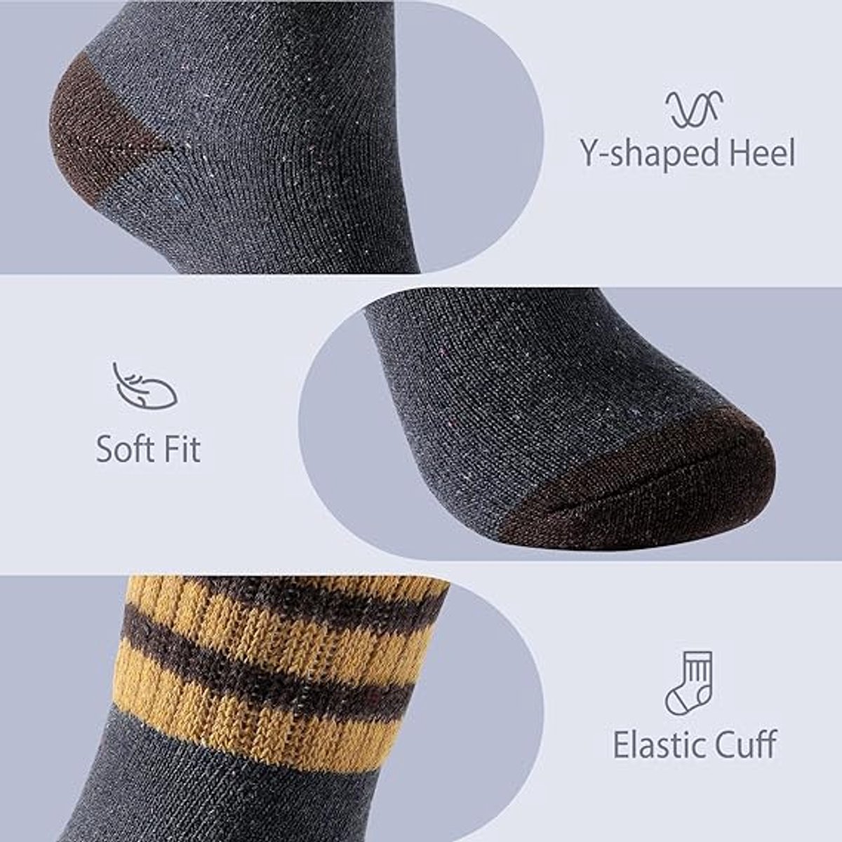 Thermal socks - Soft, thick, warm - Vintage knit - Casual socks — image 2