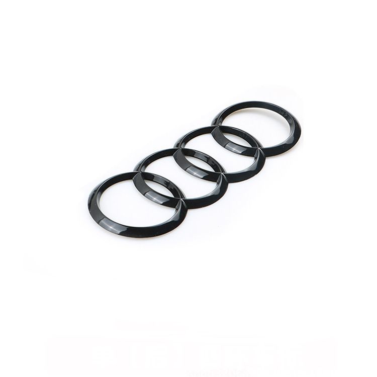 Gloss Black Audi Rings Emblem Set, Front 273mm + Rear 192mm Black Badge Replacement Kit for Audi A1 A3 A4 A5 Models โ image 4