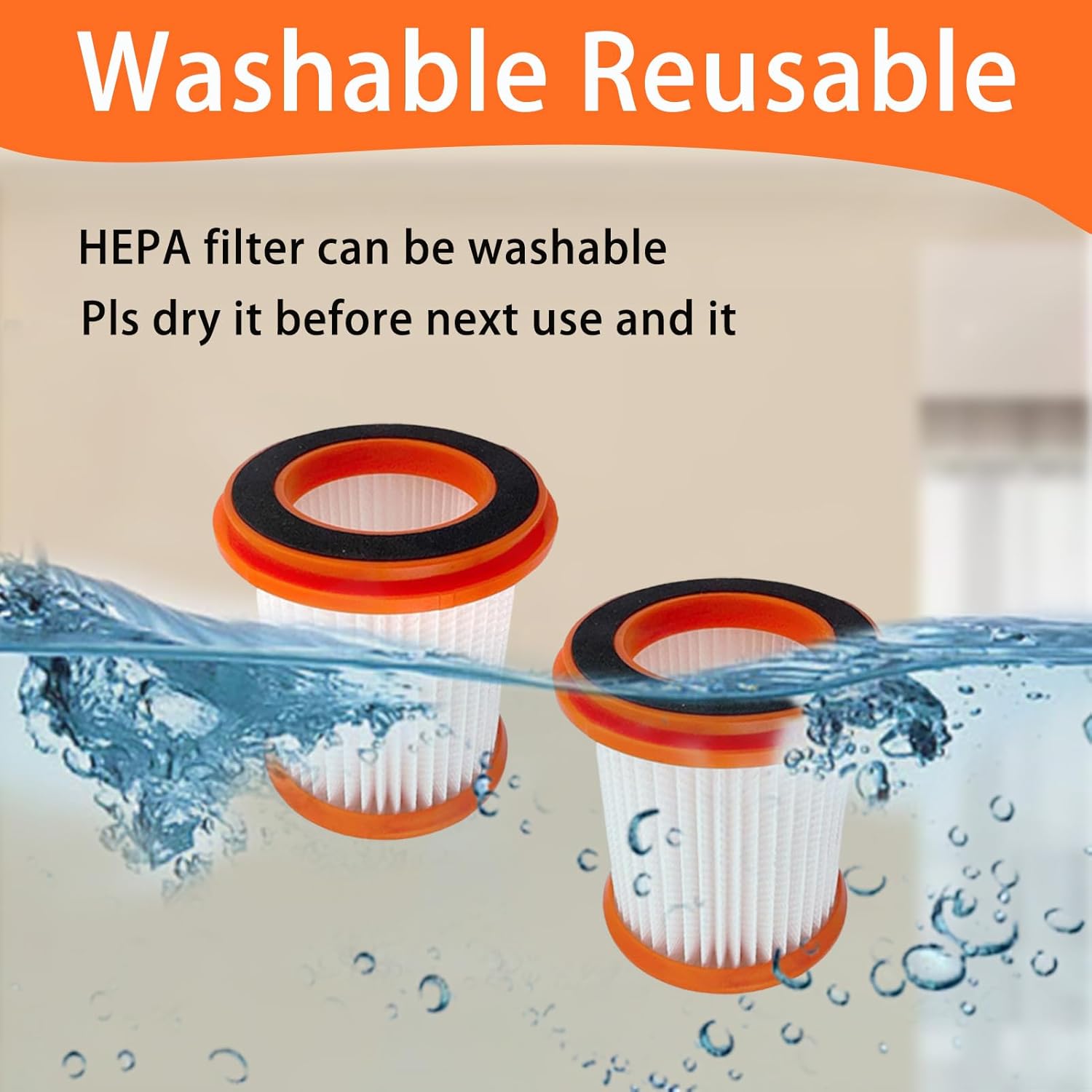 HEPA Filters for Voweek VW-VC08,for Moosoo XL618 Pro Vacuum Cleaner, 5 Pack Replacement Filter — image 4