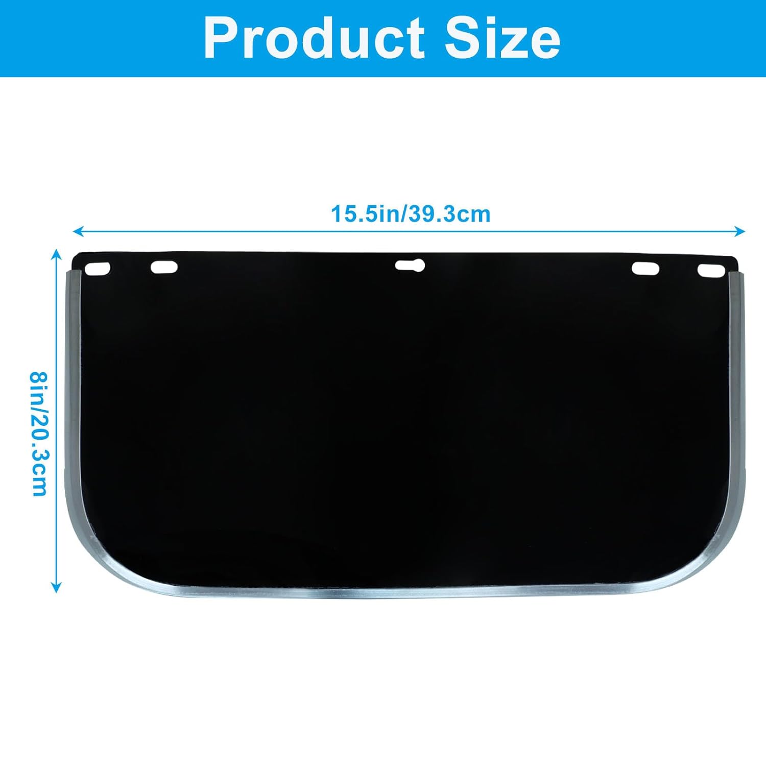 1 Pack Face Shield Replacement Lens, 15.5" x 8" Polycarbonate Protective Safety Visor Replacement, Impact-resistant Face Shield for โ image 3