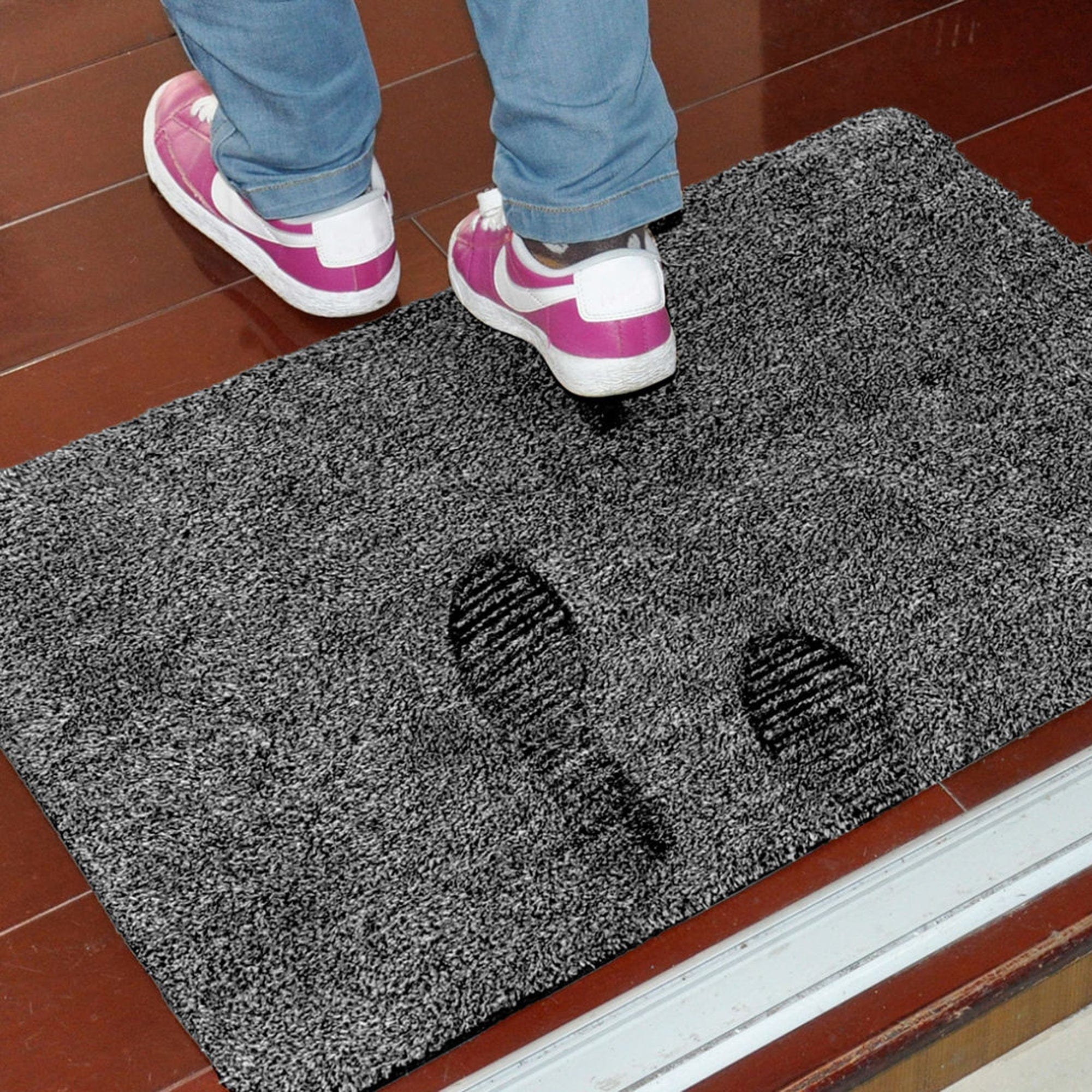 2 x Super Absorbent Microfibre Doormat Non Slip Heavy Duty Dirt/Mud Rug Floor Carpet — image 2