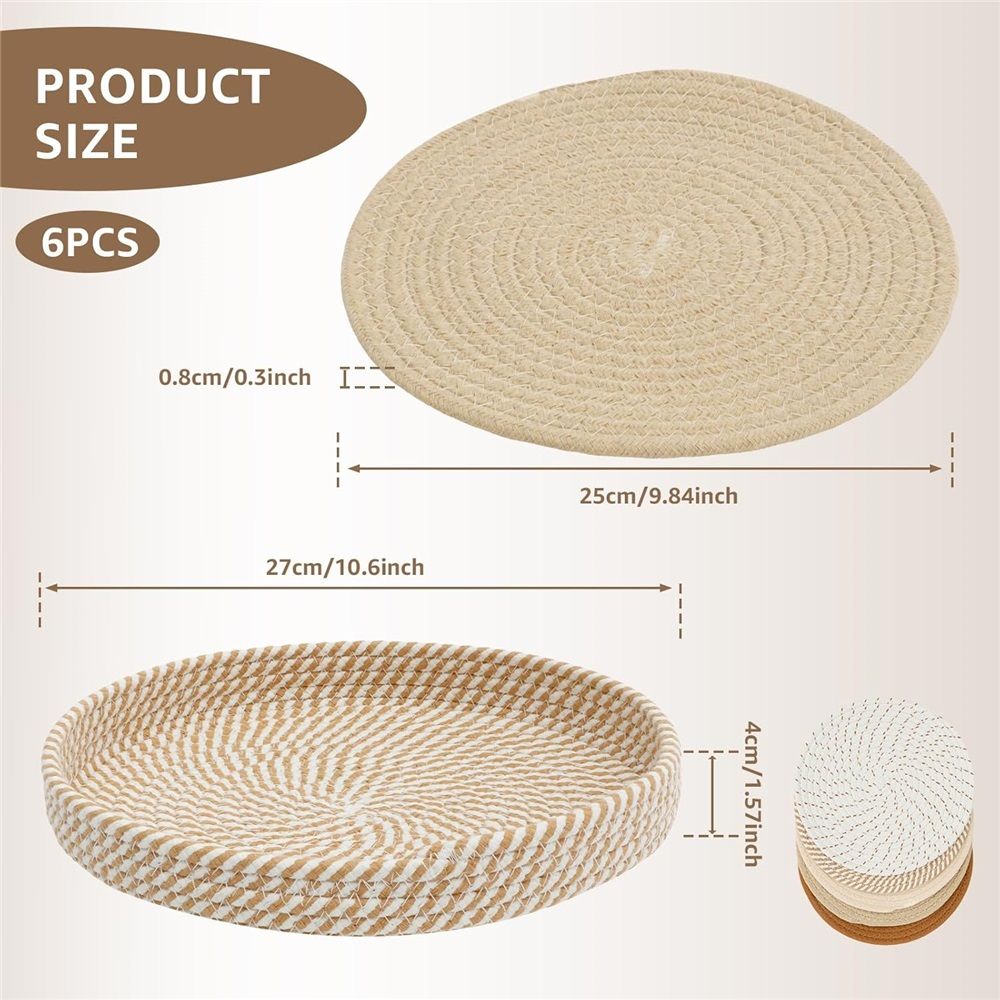 for Hot Dishes, Pots and Pans, Hot Pads with Storage Basket, Pot Holders for Kitchen, Heat Resistant Mat Protect Counter Home Essentials, Farmhouse Decor — image 5