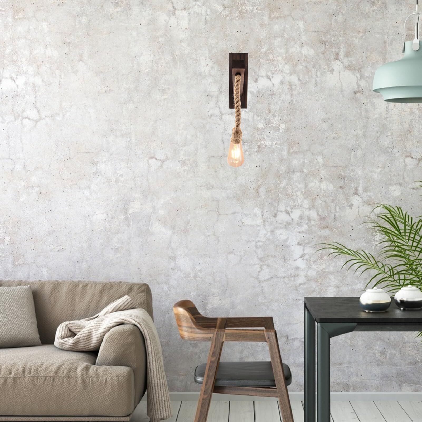 Wall Lights Decor Pendant Lights Chandeliers Iron Art Wall Lamp Rustic Wall Sconce Plug in Hanging Lamp Rustic Lamps for Nightstand