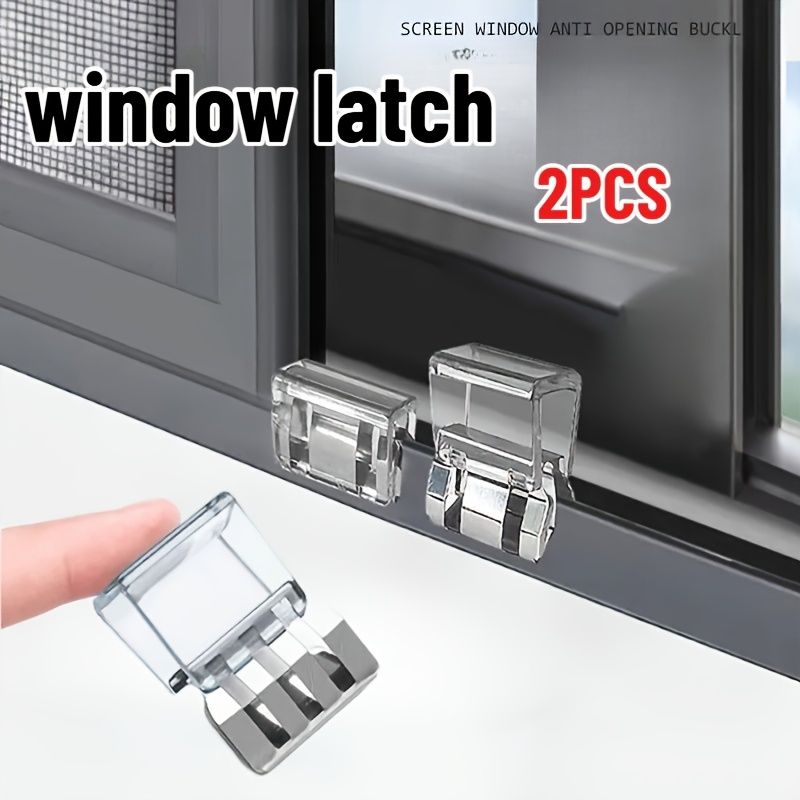 2pcs Window Lock Buckles for Screen Door Fastening, Sliding Door and Window Stopper 2pcs — image 2