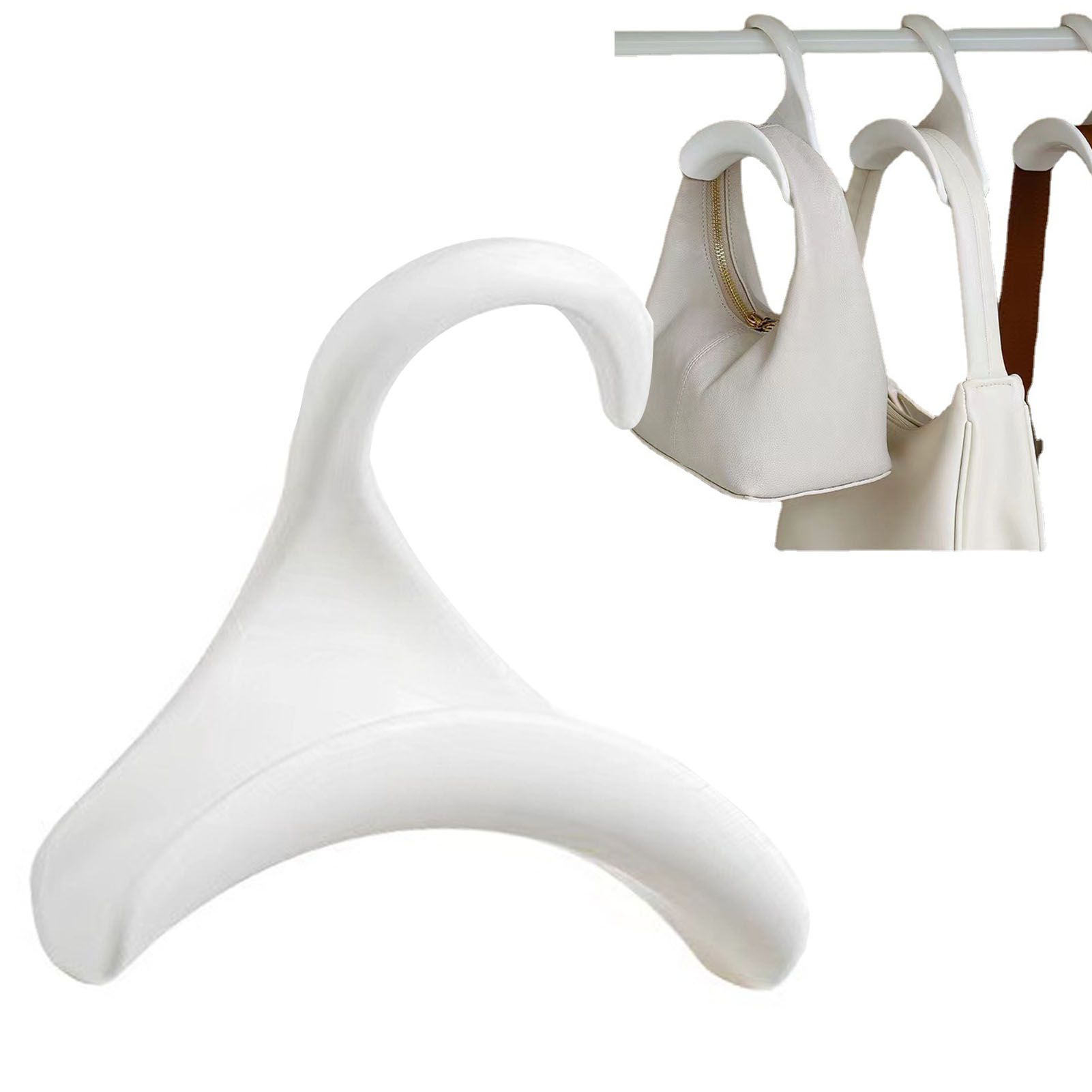 Purse Hanger Bag Arc Door Closet Hanger Hook for Satchel Coat Haversack Belt Storage White — image 6