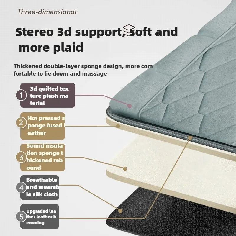 Electric Full Body Massage Mattress with Heat, Airbag, and Kneading Grey — image 4