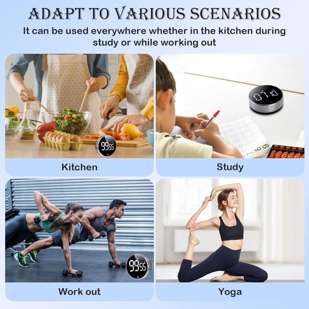 Digital Timer with Magnet and LED Display, Compatible with Kitchen Appliances — image 6
