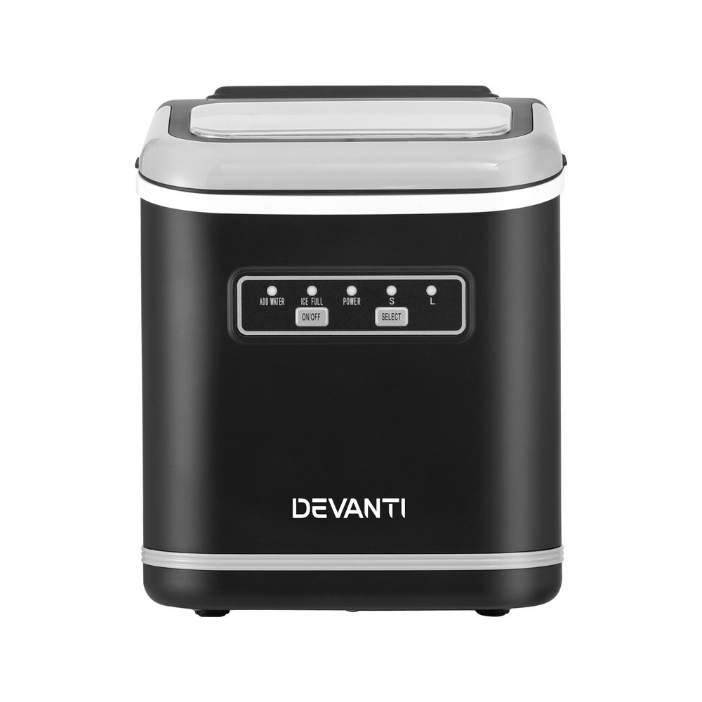Devanti Ice Maker Machine Portable 12kg Countertop w/Self Cleaning 1.3L Black — image 3