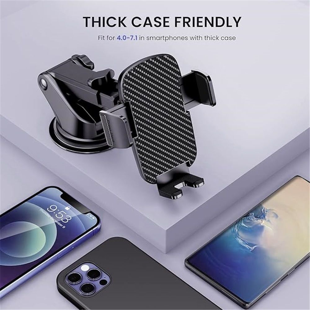 Grade Car Phone Holder - [Ultra Strong Suction] 3-in-1 Phone Mount for Dashboard, Windshield & Air Vent, Super Stable Universal Car Accessories for iPhone & — image 5