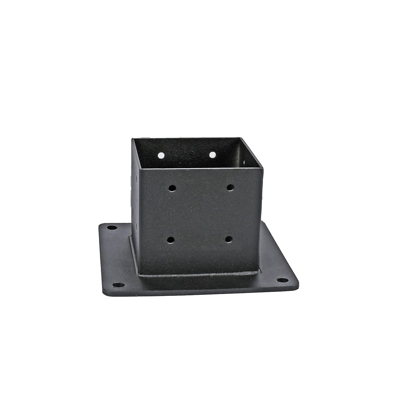 Post Stainless Steel Flange Anchor Base with Screws for Deck Railing,Black Finish (1 Pack) — image 4