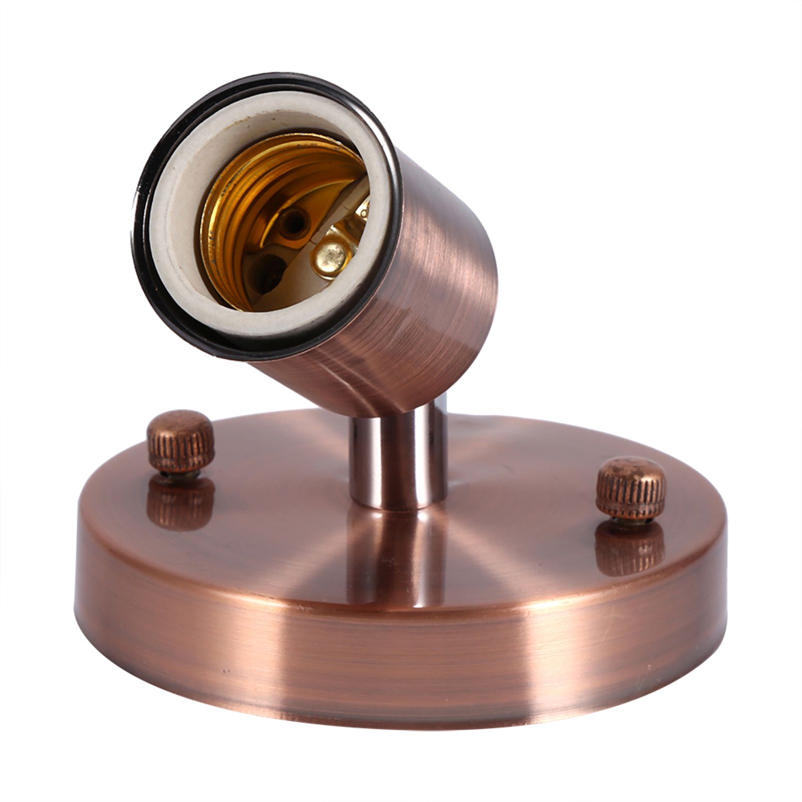 E27 Modern Vintage Ceiling Light Wall Lamp Bulb Holder Socket 180° Rotating Red Bronze — image 3