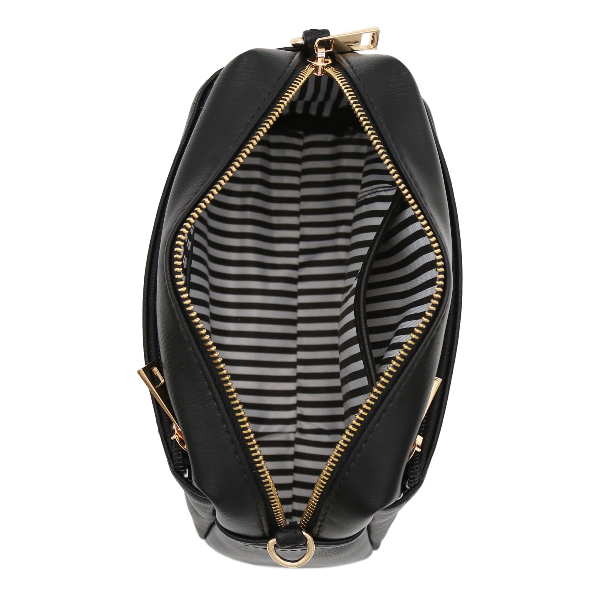 Small Crossbody Bag for Women, Cellphone Bags Purse with Long Shoulder Strap FashionPuzzle Triple Zip Small Crossbody Bag — image 5