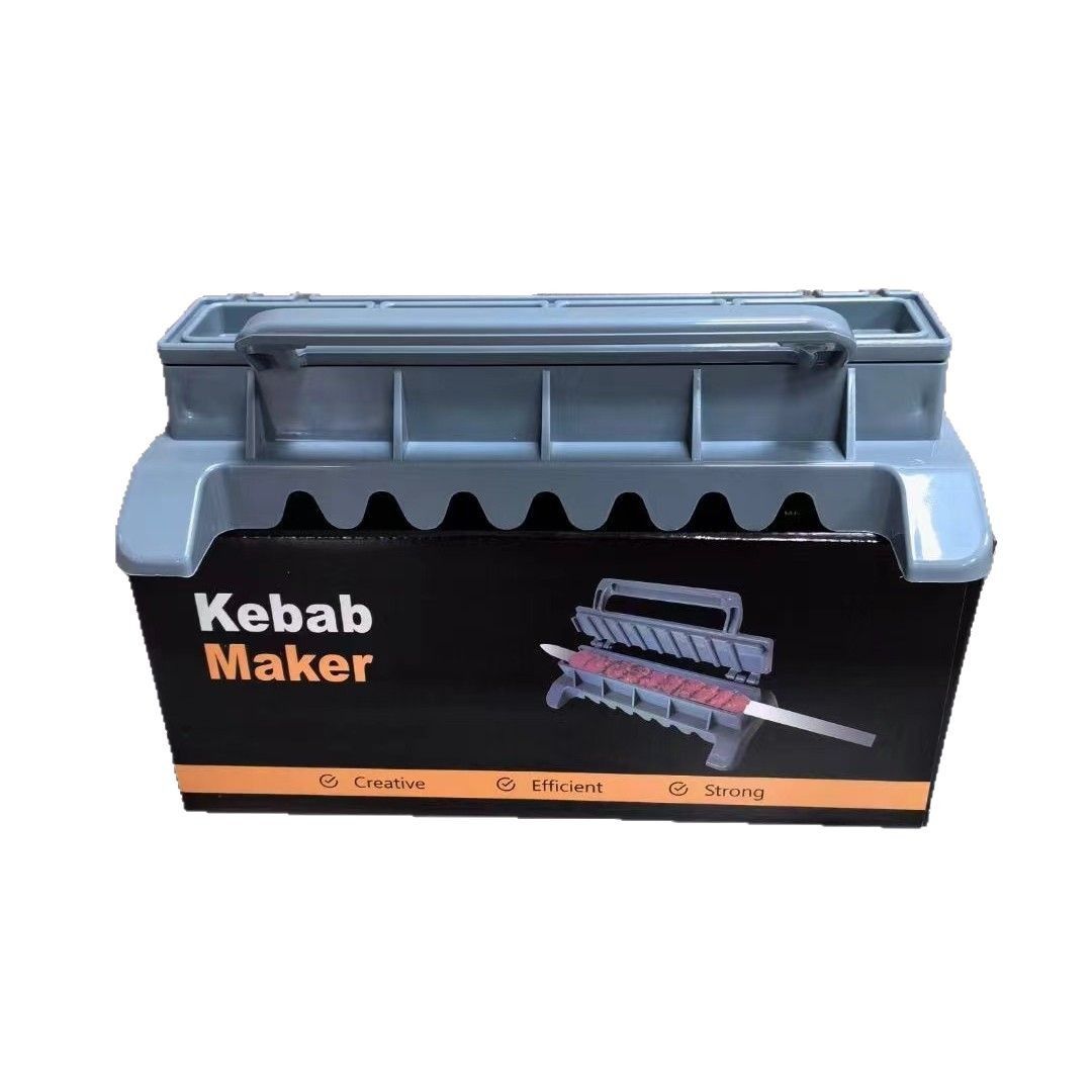 White Portable Folding Kebab Maker and BBQ Skewer Tool - Hygienic Quick Efficient Kebab Preparing for Outdoor BBQ, Camping & Kitchen Cooking โ image 5