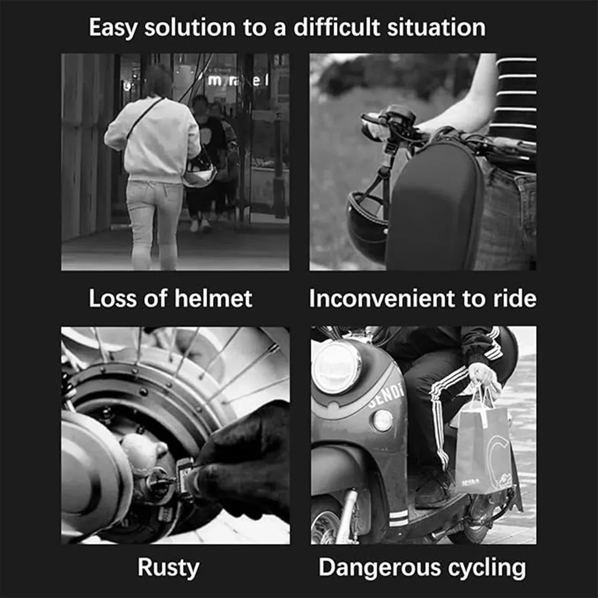 Multifunctional Motorcycle Helmet Lock Hook Key Lock Anti-Theft Durable Sturdy — image 5