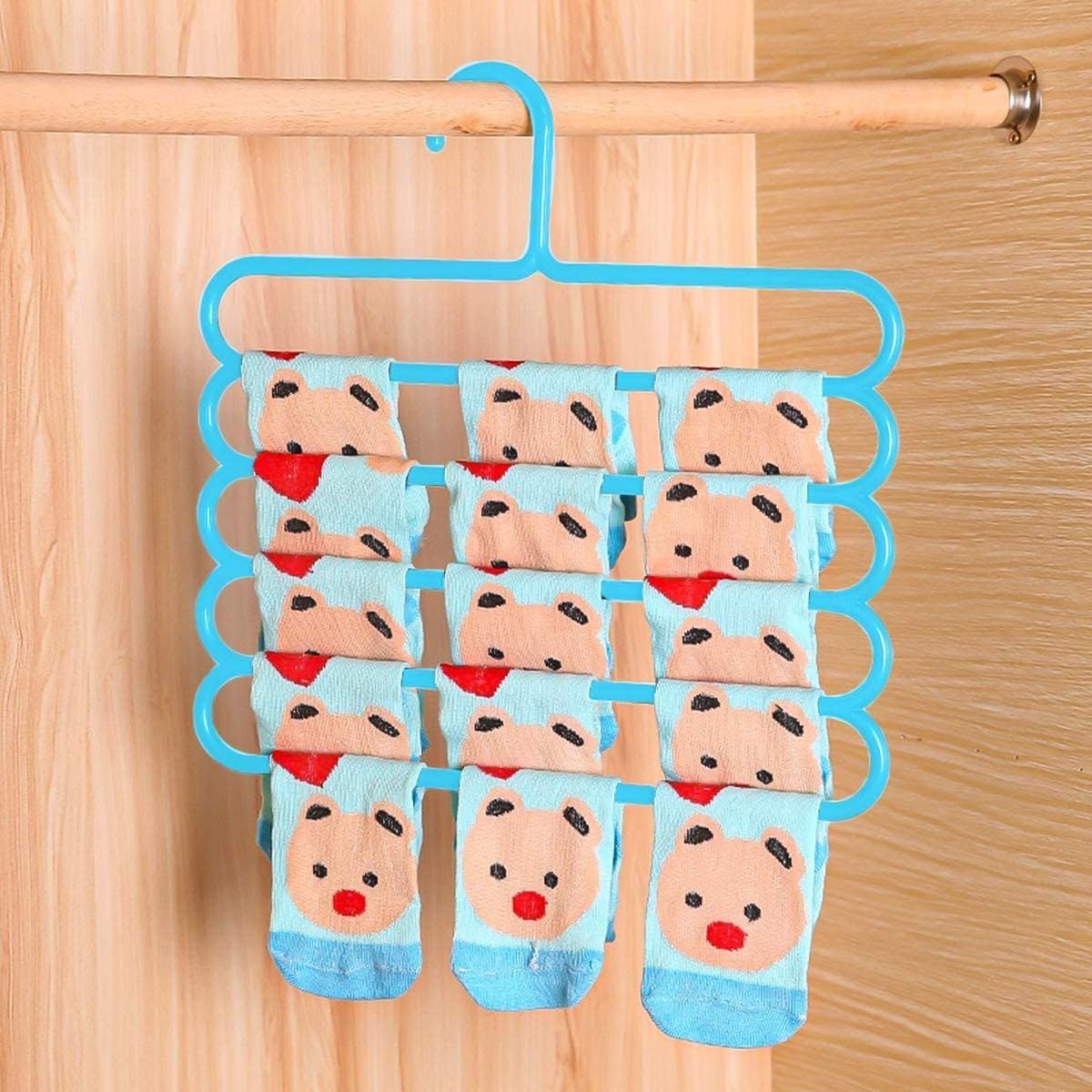 Clothes Hangers 1 Pc Multilayer Clothes Hanger Organizer Practical 5 Layers Pants Scarf Tie Hangers Space Saving Clothes Drying — image 4