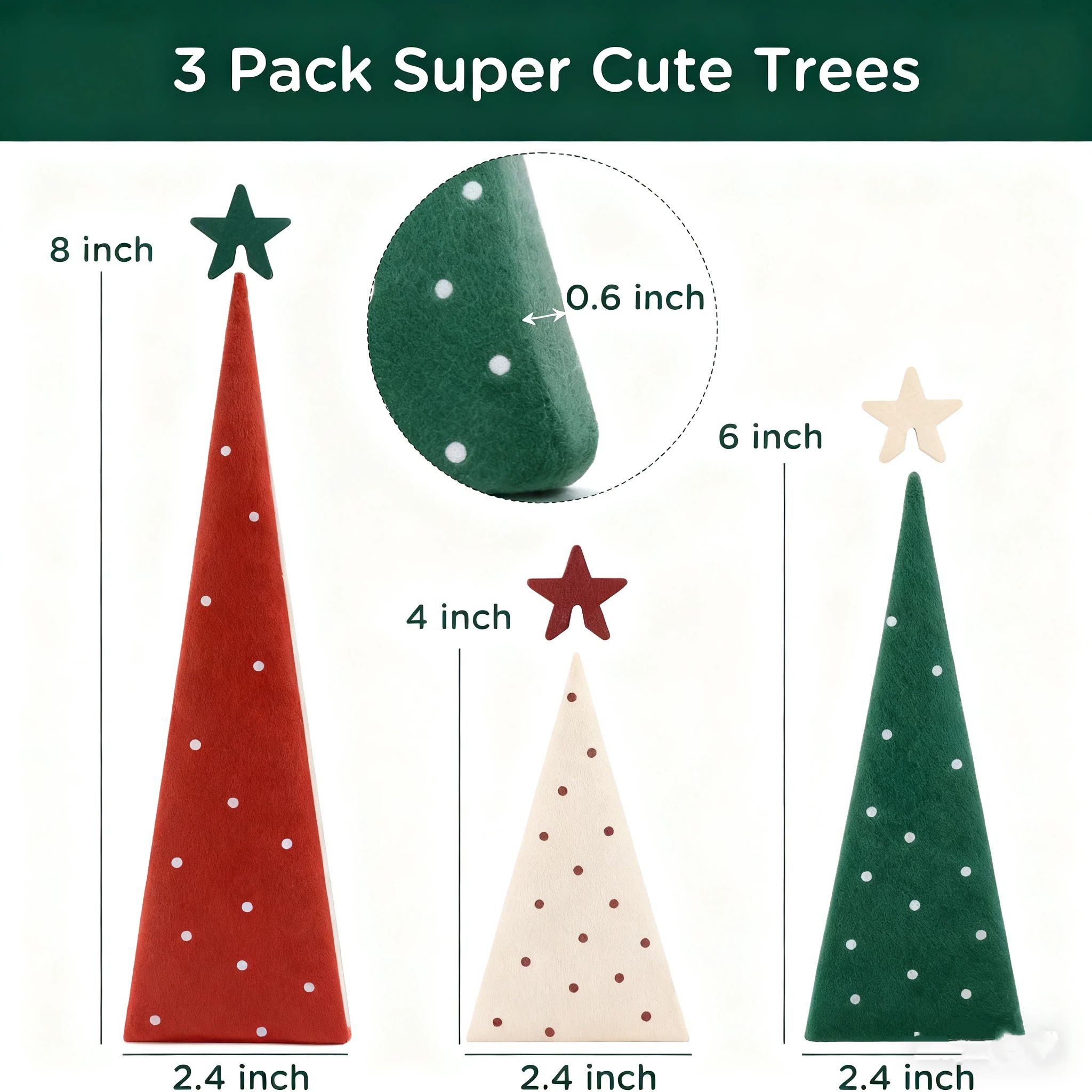 Christmas Decorations-Three Sizes Wooden Tree Sign with Star-Christmas Decorations for Home Shelf Mantel Fireplace Table Party โ image 5