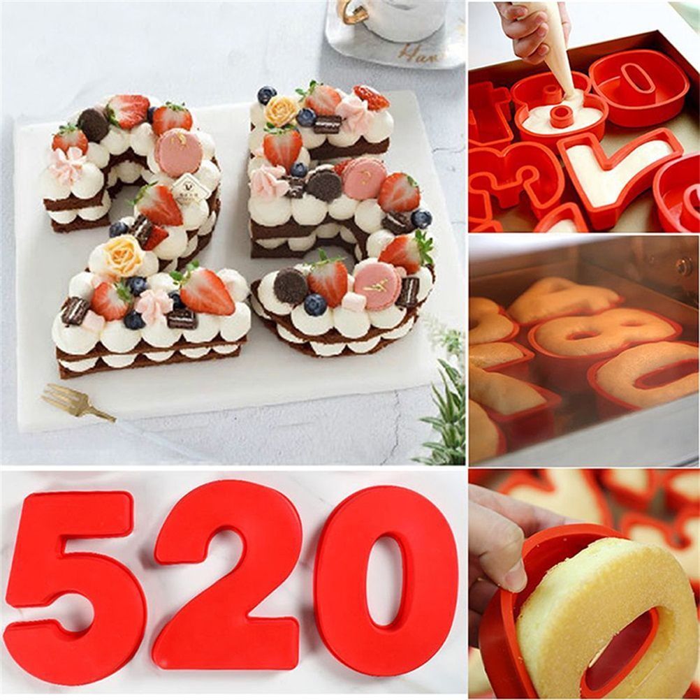 2PCS 10 Inch Silicone Cake Mold 6 and 0 Numbers DIY Silicone Cake Baking Mold 3D Silicone Cake Mold for Birthday and Wedding Anniversary โ image 6