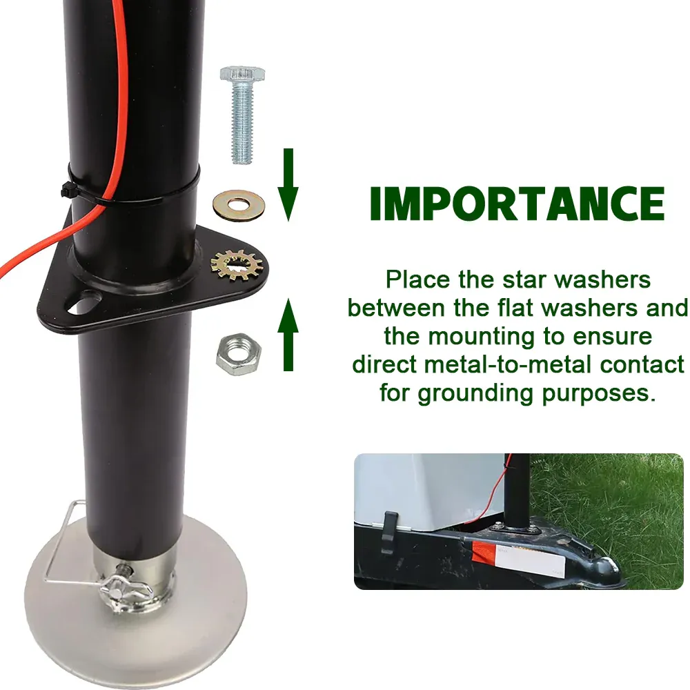 Electric A Frame Trailer Jack LED Light Power Tongue Jack Weight Capacity 3500 lbs 9Inch to 32Inch with Manual Crank Handle for RV Trailer Camper â image 4