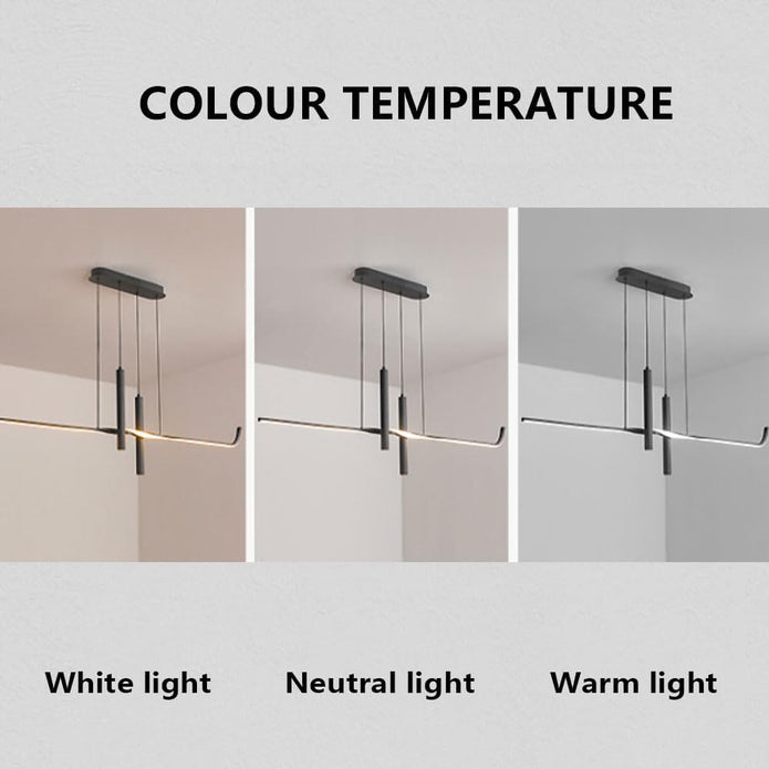 BAMDECOR A206 Modern Black Scandinavian Pendant Light Table Dining Room Living Room Pendant Lighting 1.2 Meters — image 6