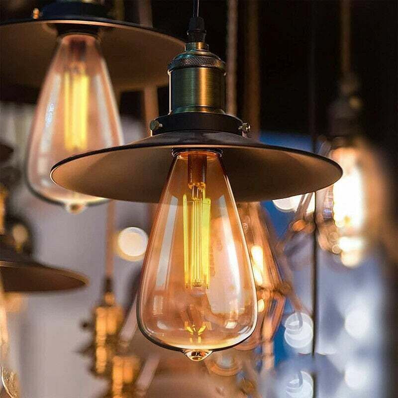 3 Pcs Vintage E14 Bulb Edison LED Bulb ST48 E14 Retro Decorative Lamp Vintage Antique 4W Warm Filament for Restaurant Cafe Bar White — image 4
