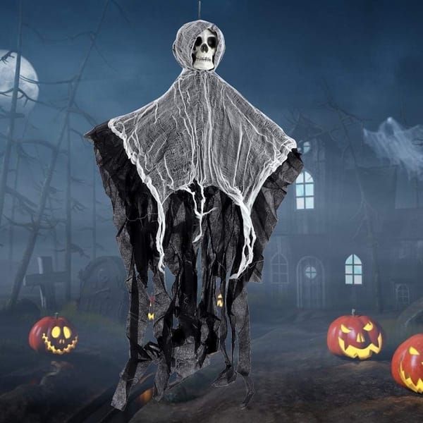 Hanging Skeleton Reaper Ghost Decoration, Reusable Halloween Prop for Haunted House & Party โ image 5