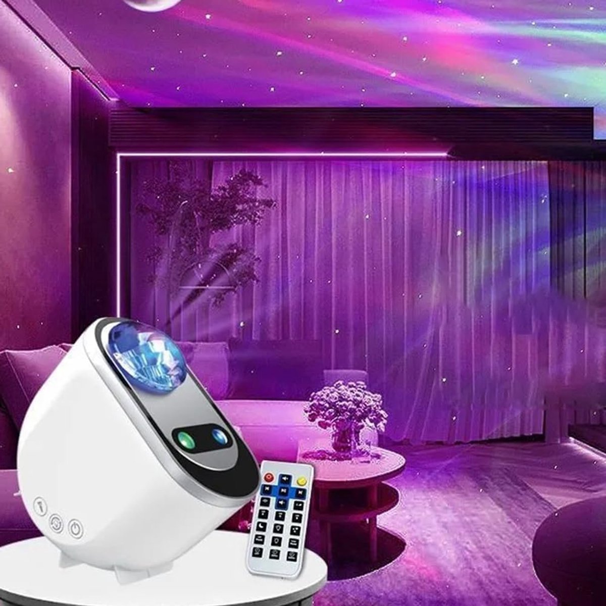Projector - Starry Sky Projector - Star Projector - Nebula Lighting Projector - Starry Ceiling Projection Lamp - USB Plug - With Remote Control - For Bedroom โ image 3