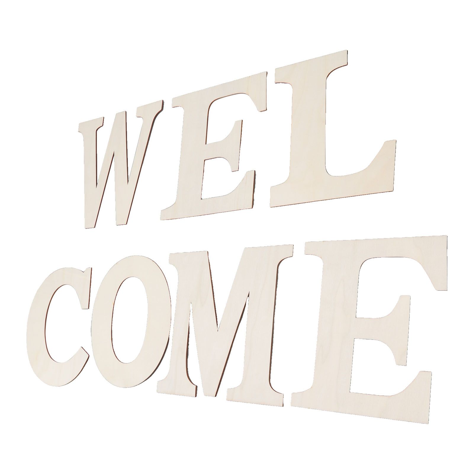 7PCS Welcome Sign Plywood 2mm Thickness Unpainted Welcome Decorative Letters for Wedding Party โ image 5