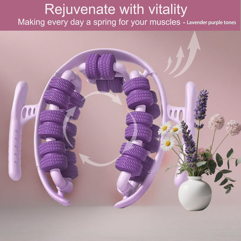 Lymphatic Drainage Massager, Cellulite Massage Roller, Body Sculpting Machine，Thighs Massager, Manual Leg Roller，Relaxing Muscles, 360 °28 Wheels