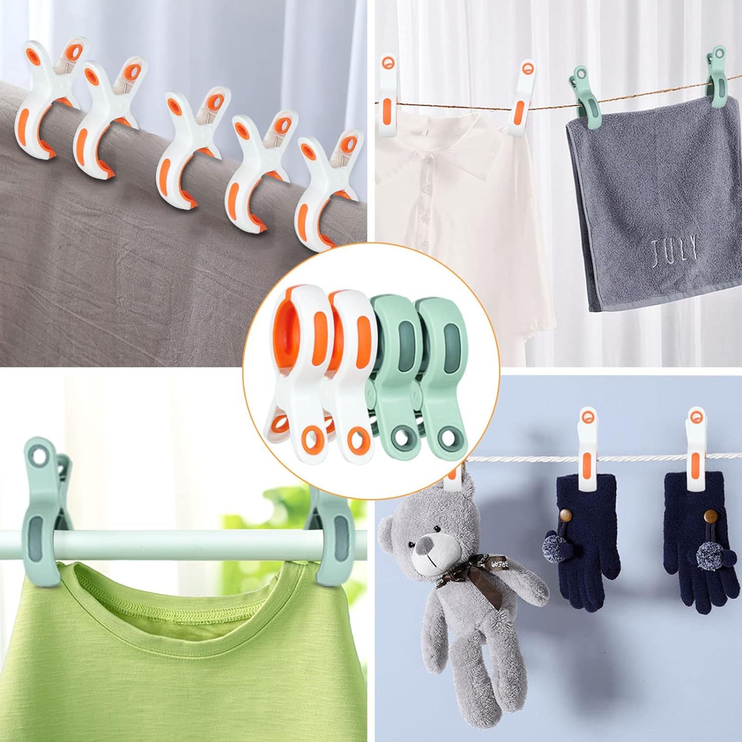 8pcs Beach Towel Clips for Beach Chair Towel Holder for Beach Chair Pool Chair on -Jumbo Size, Strong Beach Chair Clips to Keep — image 3