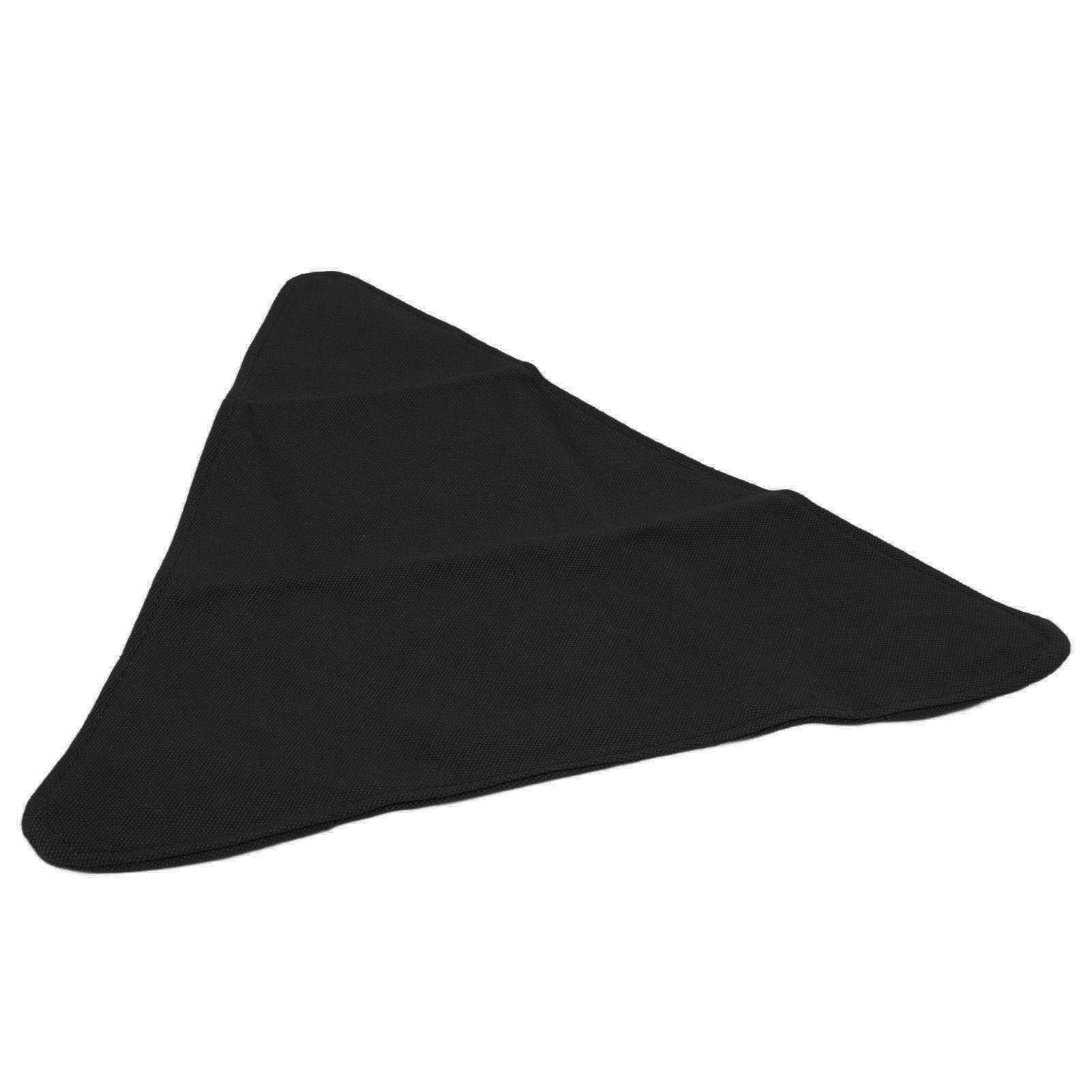Tripod Stool Cloth Portable Foldable Triangle Stool Cloth Handcraft Anti Scratch Canvas Camping Stool Cloth for Fishing Black — image 5