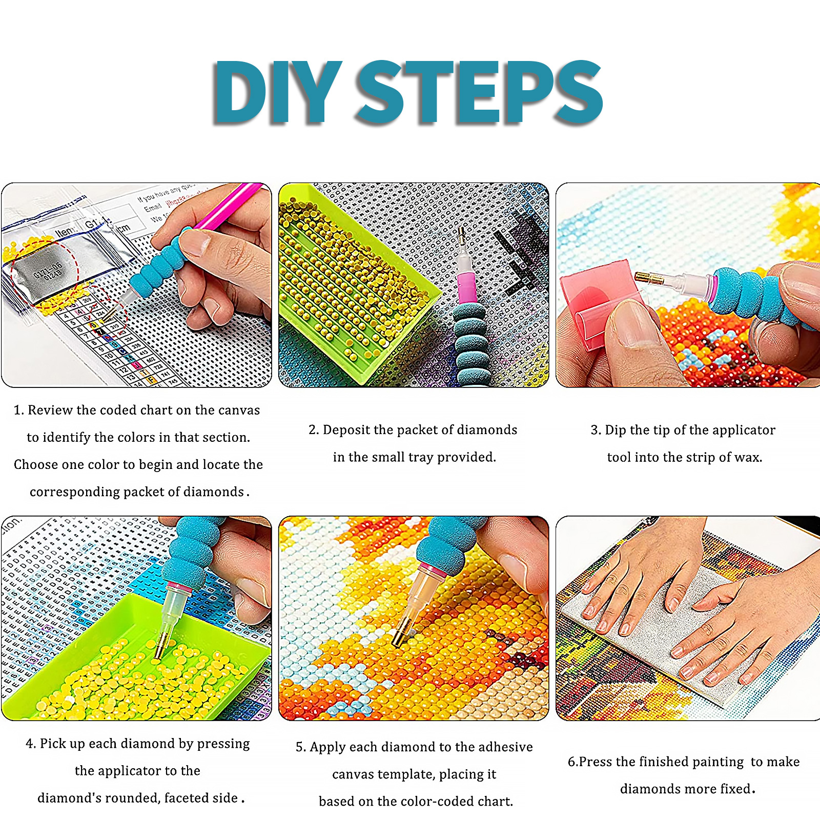 3PCS 5D Diamond Painting Kits Diamond Glue Art Kit Paint for Adults Kids DIY Gift 40x30cm โ image 5
