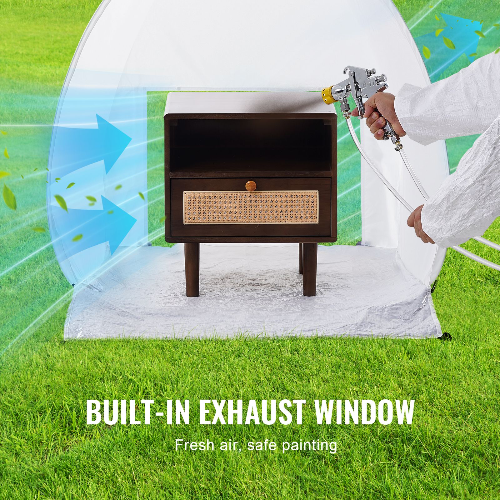 Spray Paint Shelter Portable Spray Paint Tent Booth 3.3 x 2.9 x 3.3ft Pop Up โ image 4