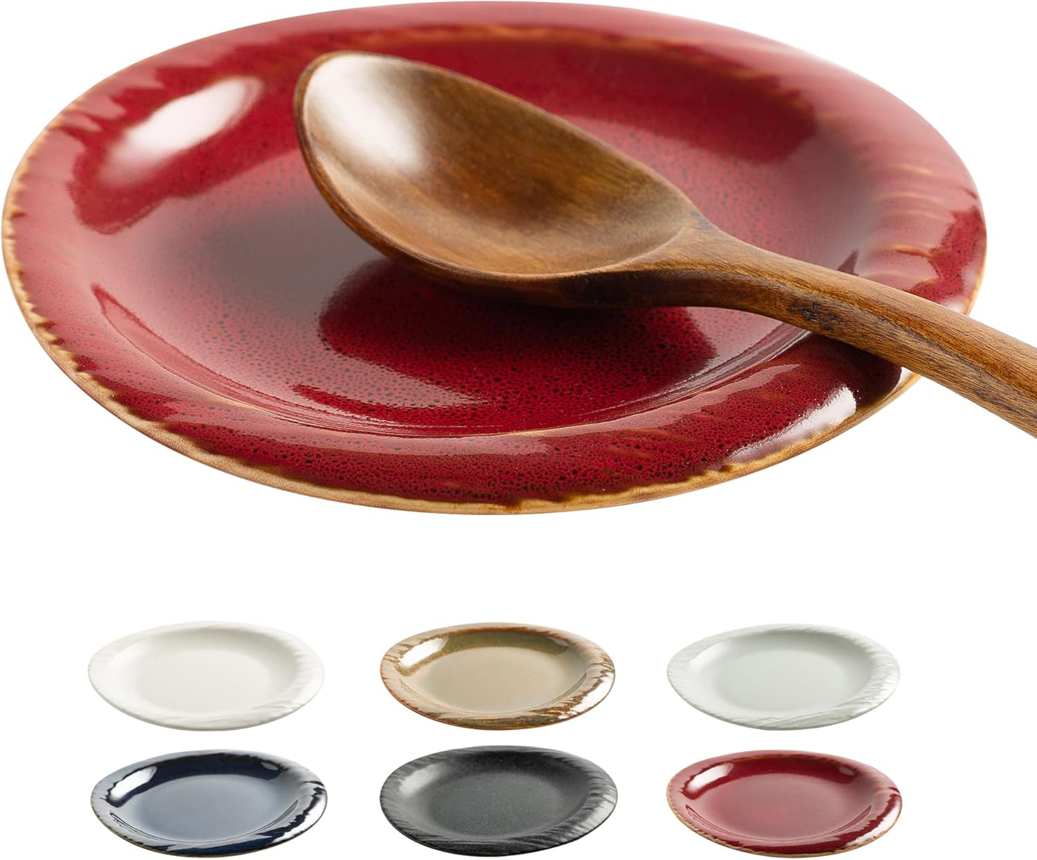 Ceremic Spoon Rest for Kitchen Counter, Spoon Holder for Stove Top, Coffee Spoon Rest, Cooking Utensil Rest for Ladles, Spatula, Spoons or Tongs, Kitchen