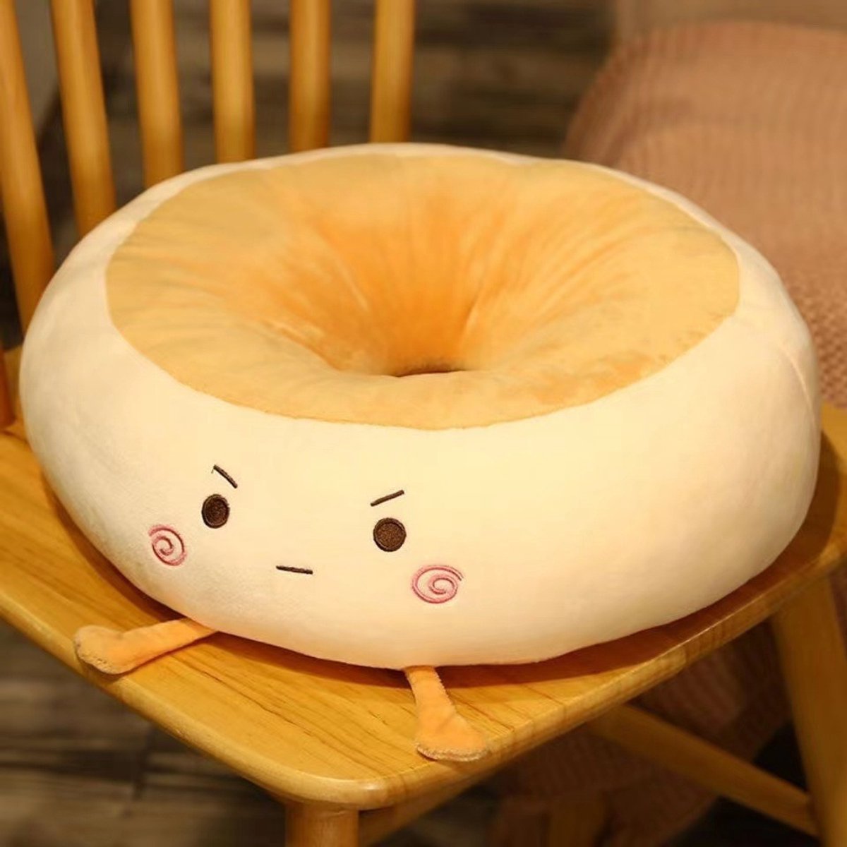 Round Seat Cushion - Round Chair Cushion - Donut Seat Cushion - Cute and Soft Decorative Cushion - Cartoon Design - Suitable Chairs for Bedrooms, Schools and
