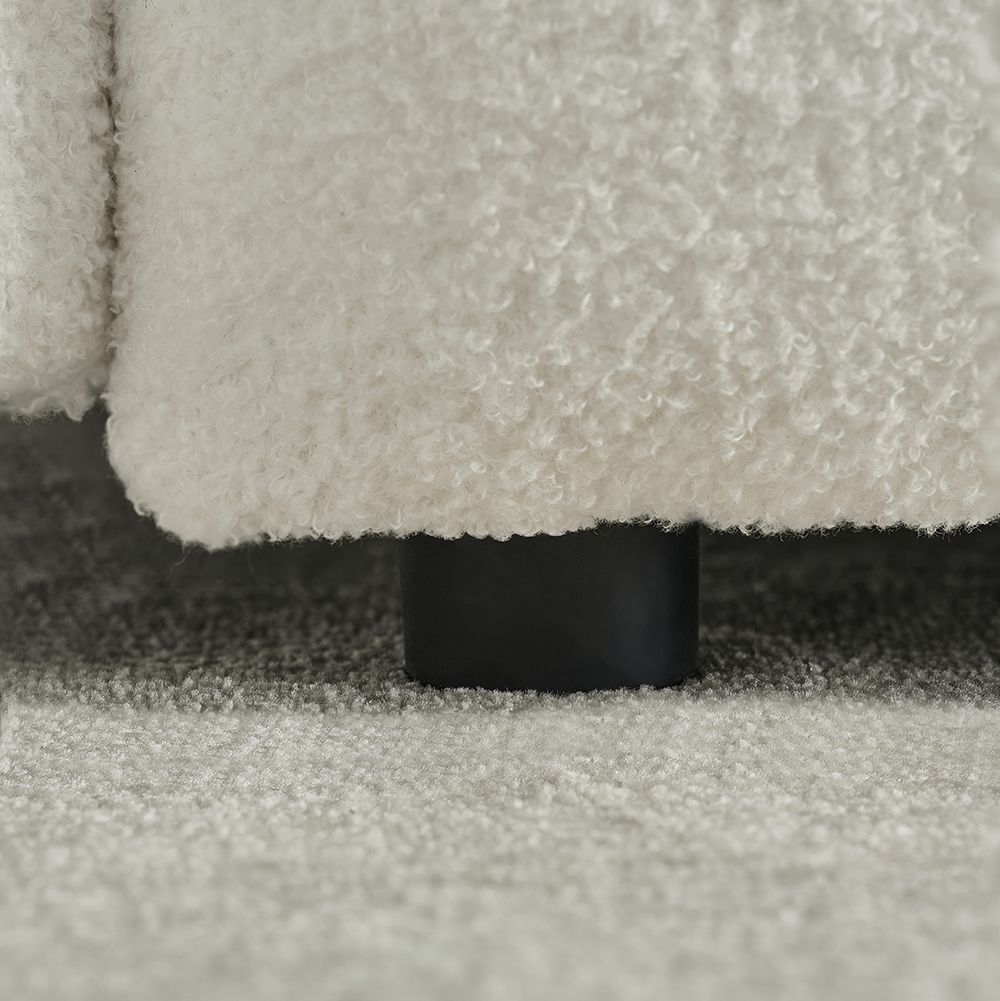 35 "Teddy fabric sofa, modern lounge chair, upholstered with a pillow - Black โ image 6