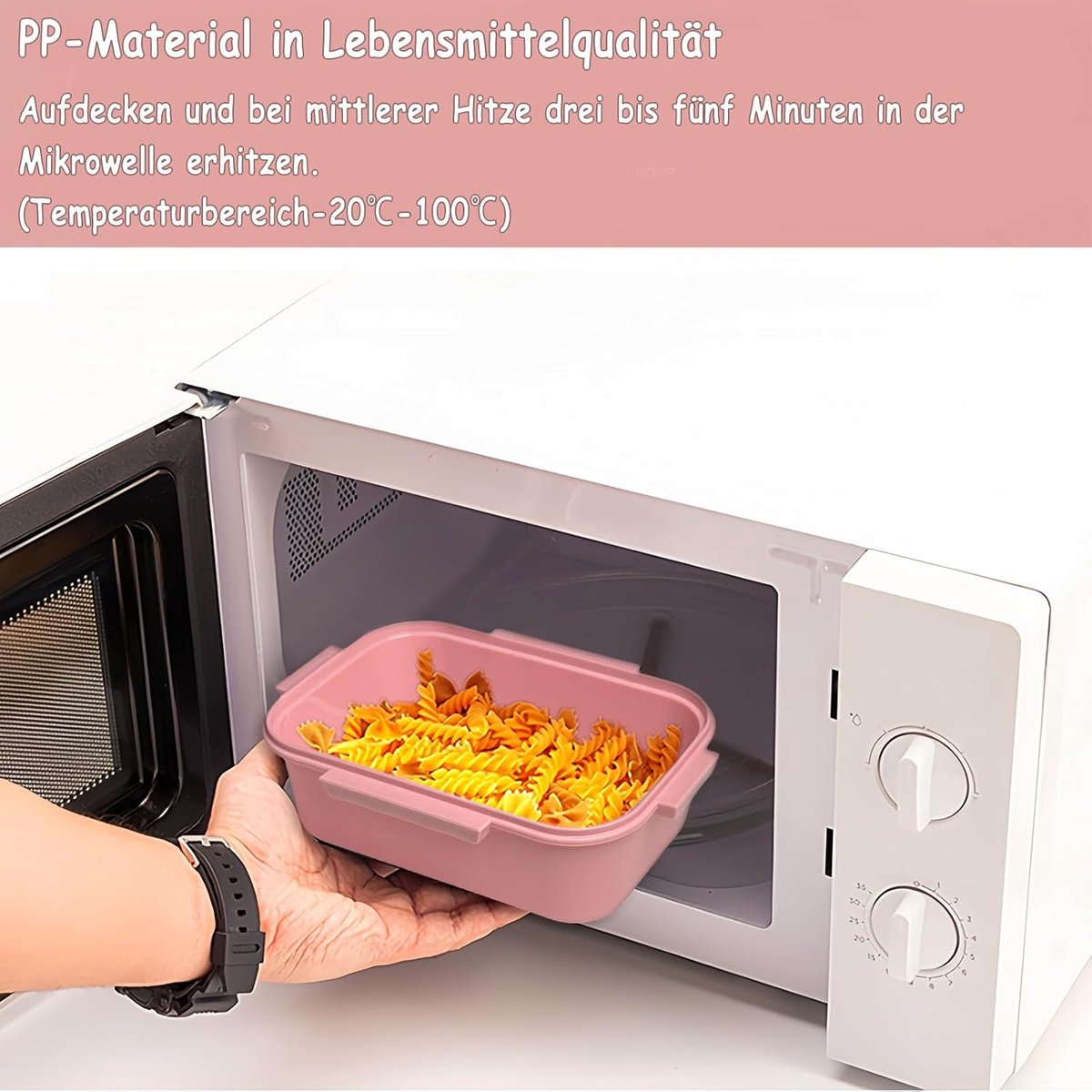 Lunch box with compartments, all-in-one double-layer lunch box, leakproof lunch box with cutlery for work, school, and picnics โ image 4