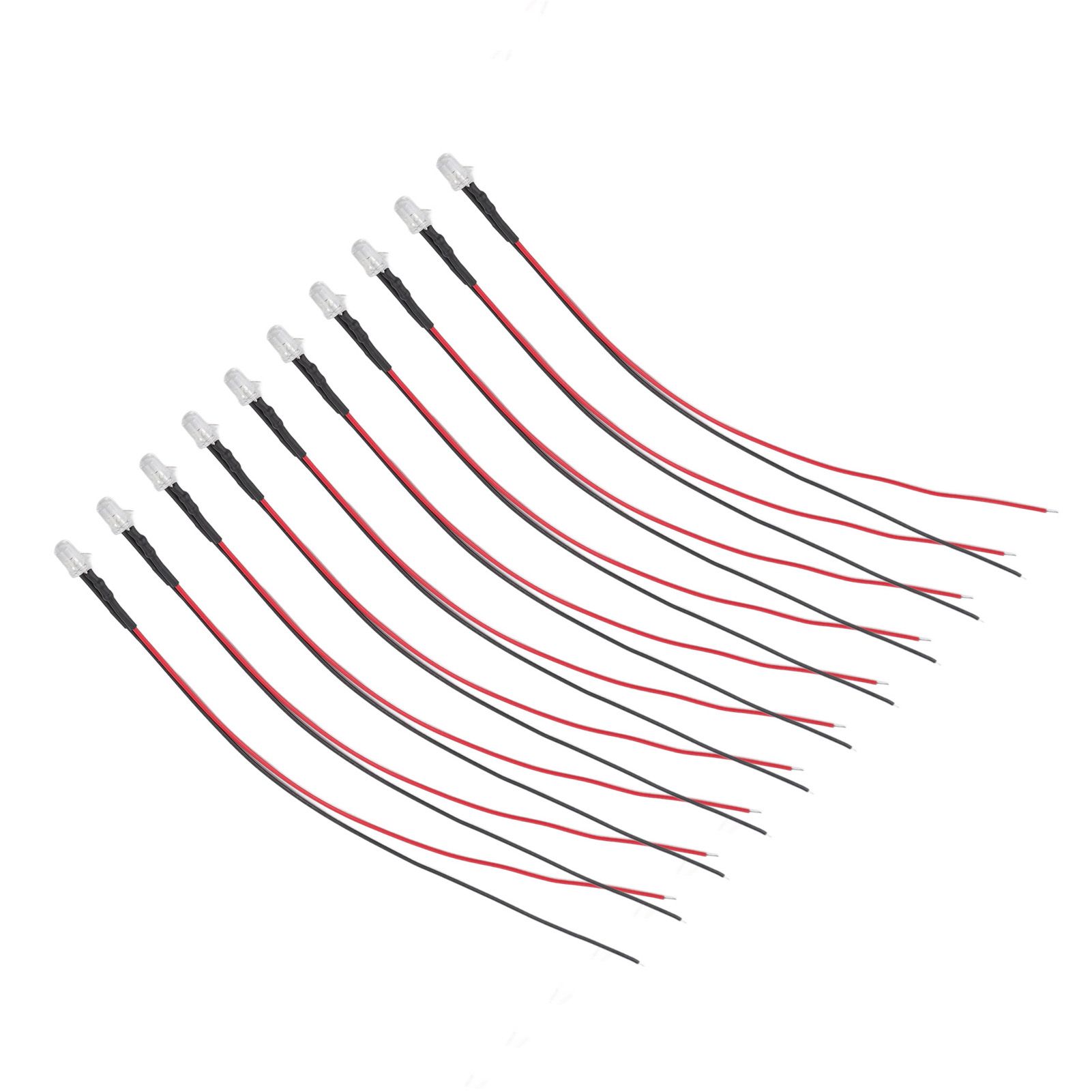 10pcs Lights Emitting Diodes 5mm Prewired Electronic LED Light Diodes for Decoration 5‑12V Purple Light — image 2