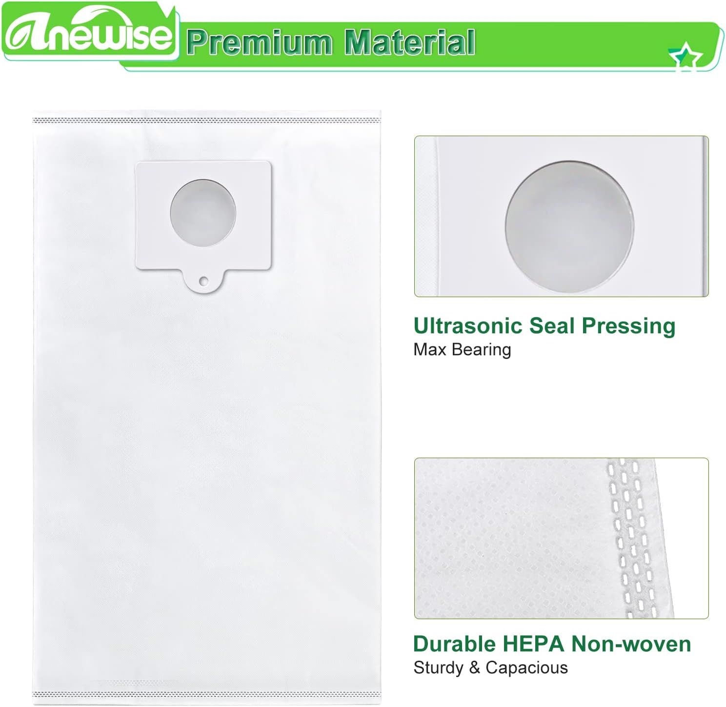 Type Q/C Canister Vacuum Bags 53292 or Kenmore 600 Series 81214 81614 BC4039 400 Series 81414 200 Series 81214 BC4002 700 Series 81714 800 Series Bagged — image 4