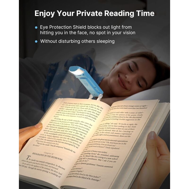 Rechargeable Book Light, Portable Book Light For Reading, 3 Color Temperatures And 5 Brightness Levels, Gift For Kids — image 4
